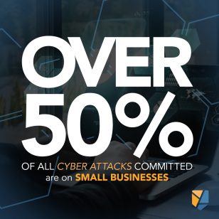 Statistic graphic for cyber attacks and small businesses